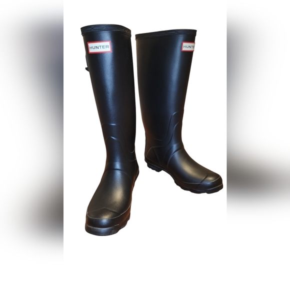 Hunter Shoes - Hunter Huntress Field Rain Equestrian Boots Black 6F
